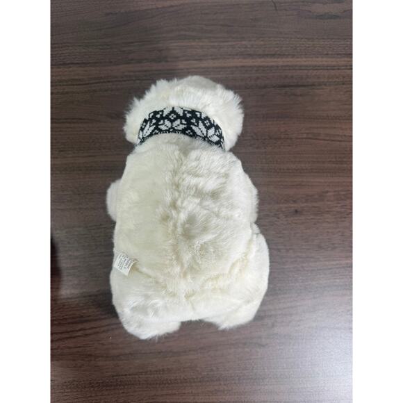 VTG 1986 Marquel Polar Bear White Stuffed Animal with Scarf, Made in Korea - Picture 5 of 6